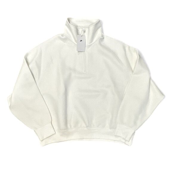 Nike Tech Fleece Reimagined Mens Size L 1/4 Zip Sweatshirt Sail Off White NEW - Picture 1 of 8